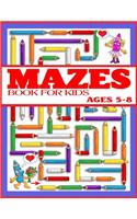 Mazes Book for Kids Ages 5-8