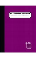 Graph Paper Notebook. Quad Ruled-4 Squares Per Inch: Grid Notebook/Graph Paper Composition/Grid Paper Journal 8.5x11 in. Deep Violet