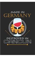 Made in germany destroyed in cancun: 6x9 Mallorca - lined - ruled paper - notebook - notes