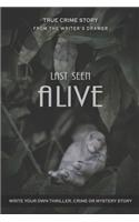 Last Seen Alive: Crime, Horror and Thriller Book - 6"x9" Writers and Screenwriters Notebook, 100 Pg. - Write Your Own Crime, Thriller & Horror Story, Novel, Screenpl