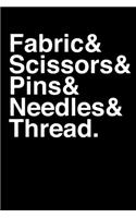 Fabric, Scissors, Pins