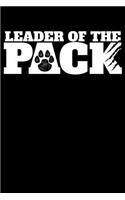 Leader Of The Pack: Wolf Pack Paw Print Lined Notebook Journal Diary 6x9