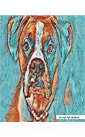 Van Gogh Style Sketchbook: Van Gogh Style Dog Print (6), 8" x 10" - Drawing Sketchbook, Unlruled Notebook, Drawing Paper -[Sketch book]