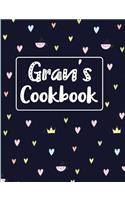 Gran's Cookbook: Navy Blank Lined Journal(1 Gran's Recipe Gifts)
