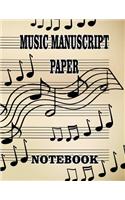 Music Manuscript Paper Notebook