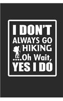 I Don't Always Go Hiking - Oh Wait Yes I Do