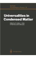 Universalities in Condensed Matter