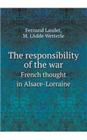 The responsibility of the war French thought in Alsace-Lorraine