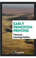Early Princeton Printing