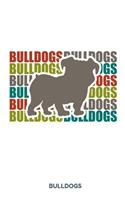 Bulldogs: 100 leere punkteraster Seiten ca. A5 (6"x9" niches) für Hundefreunde, Hundemütter und Hundeväter, Jungen, Mädchen, Kinder und Schülerinnen