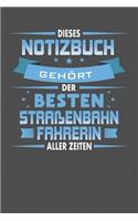 Dieses Notizbuch gehört der besten Straßenbahnfahrerin aller Zeiten: Gepunktetes Notizbuch mit 120 Seiten - 15x23cm (in etwa DIN A5)