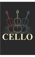 Cello: Notebook Or Journal 6x9 Squared 120 Pages Cello Player & Musicians Gift