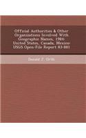 Official Authorities & Other Organizations Involved with Geographic Names, 1984