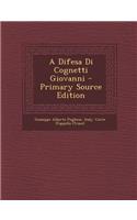 A Difesa Di Cognetti Giovanni