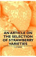 An Article on the Selection of Strawberry Varieties