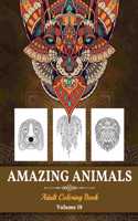 Amazing Animals Grown-ups Coloring Book