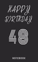 Happy 48th Birthday Notebook & Journal