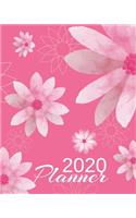 2020 Planner: Weekly Planner for pink flower lovers; Appreciation gift for employees