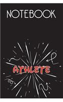 ATHLETE Notebook, Simple Design: Notebook /Journal Gift, Simple Cover Design,100 pages, 6x9, Soft cover, Mate Finish