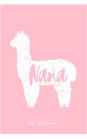 Dot Grid Journal: Nana Llama Cute Alpaca Animal Lover Llama-Lover - Pink Dotted Bullet Notebook - Diary, Planner, Gratitude, Writing, Goal, Log Journal - 6x9 120 page