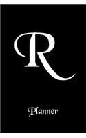 R: Letter Journal Monogram Minimalist Lined Notebook To Do List Undated Daily Planner for Personal and Business Activities with Check Boxes to Help you
