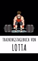 Trainingstagebuch von Lotta: Personalisierter Tagesplaner für dein Fitness- und Krafttraining im Fitnessstudio oder Zuhause