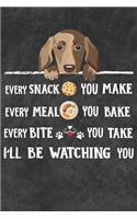 I'll Be Watching You Notebook Journal: 110 Blank Lined Papers - 6x9 Personalized Customized Notebook Journal Gift For Dachshund Puppy Dog Owners and Lovers