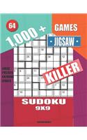 1,000 + Games jigsaw killer sudoku 9x9: Logic puzzles extreme levels