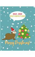 2019 - 2020 Weekly & Monthly Planner Merry Christmas!