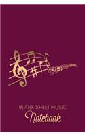 Blank Sheet Music Notebook