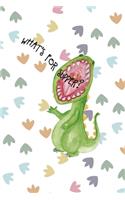 What's For Supper?: Notebook Journal Composition Blank Lined Diary Notepad 120 Pages Paperback Colors Footprints Dinosaur