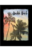 Waikiki Beach: Oahu Hawaiian Christmas Notebook With Lined College Ruled Paper For Taking Notes. Stylish Tropical Travel Journal Diary 8.5 x 11 Inch Soft Cover. Fo