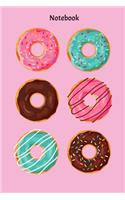 Notebook: Donuts Journal, Diary, Notebook, Daily Notepad, School Composition Book, Lined Writing Journal, 110 Durable Lined pages. Ruled white paper. Great gi