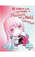 Sketchbook Plus: Happy Valentine's Day: 100 Large High Quality Sketch Pages (Camilla)