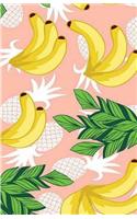 Notebook: Dot-Grid, Graph, Lined, Blank No Lined: Banana Pineapple: Pocket Notebook Journal Diary, 120 pages, 5.5" x 8.5" (Blank Notebook Journal)