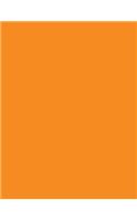 Tangerine 101 - Combo Lined & Blank Notebook: 101 Pages, 8.5 x 11, Medium Ruled, Journal, Soft Cover