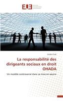 La Responsabilité Des Dirigeants Sociaux En Droit Ohada