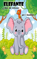 Libro da colorare dell'elefante per bambini dai 3 ai 6 anni