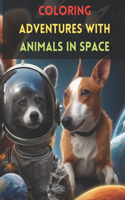 Coloring Adventures with Animals in Space