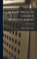 Albany Medical College Announcement; 1893/94-1897/98