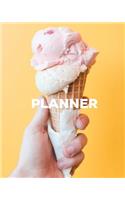 Planner: Ice Cream Teacher Themed Planner. August 2019-July 2020. 8 X 10 inches. 63 pages