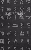 Bautagebuch: Hausbautagebuch zum wöchentlichen Eintragen und Ausfüllen des Baufortschritts - ca. A4 im Werkzeugicon Design