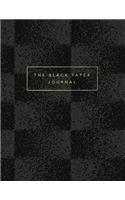 The Black Paper Journal: 8.5x11 Black Paper Notebook - College Ruled - B+W Chequer Pattern(11 Black Journals)