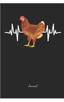 Farmer Journal: Chicken Heartbeat - Lined Farming Notebook - Great Accessories & Gift Idea for Chicken Farmer & Farm Lover.