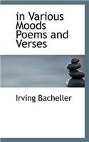 In Various Moods Poems and Verses