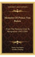 Memoirs Of Prince Von Bulow