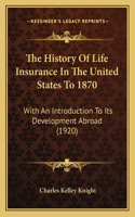 The History Of Life Insurance In The United States To 1870