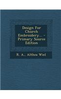 Design for Church Embroidery...