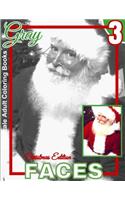 Grayscale Adult Coloring Books Gray Faces 3 Christmas Edition