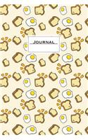 Journal: 6 x 9 Lined Notebook, Kawaii Food, Cute Breakfast Art, Soft Cover, For Kids(Journals to Write in)